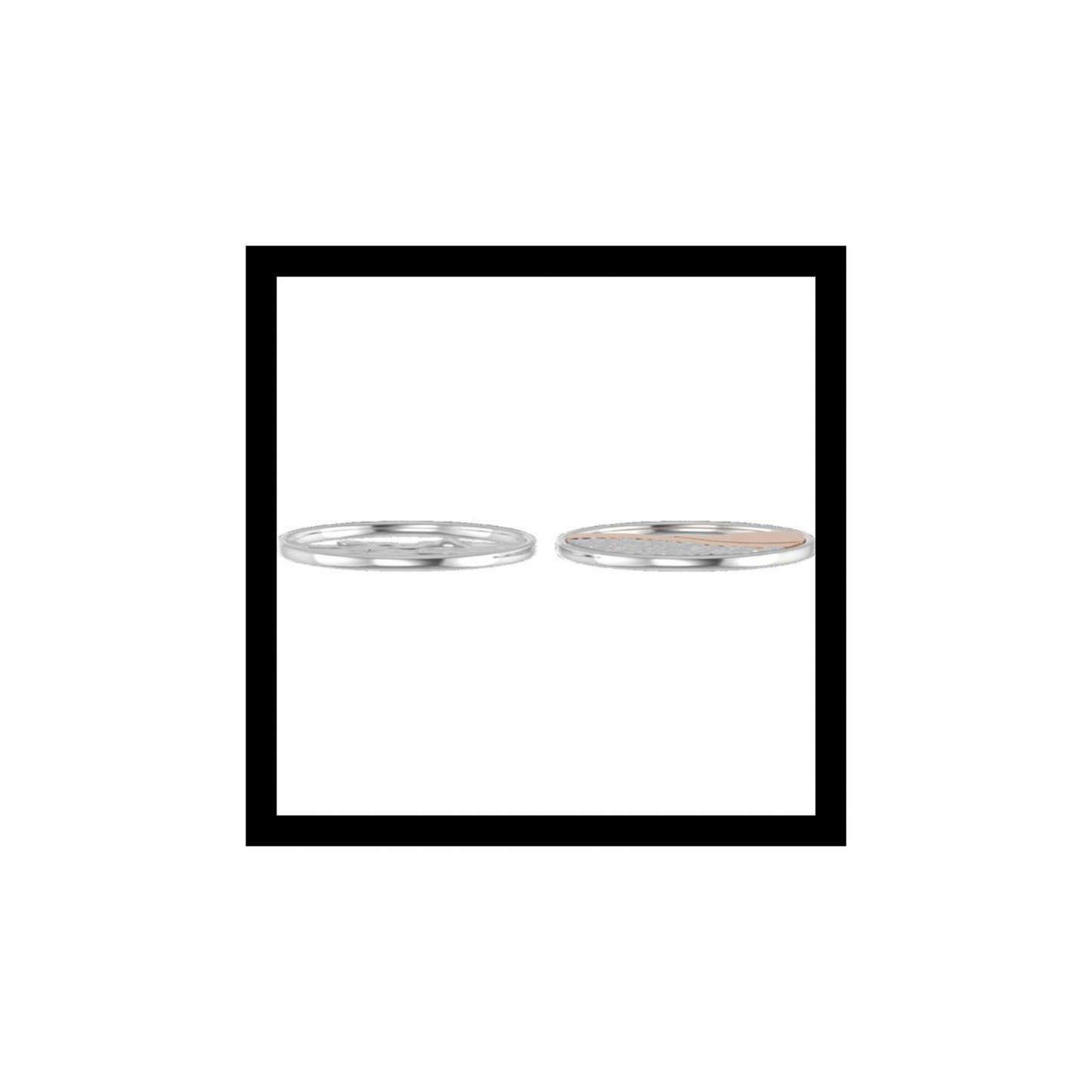 Palo Duro Hoops in 10K White & Rose Gold Sculpted + Planished Texture