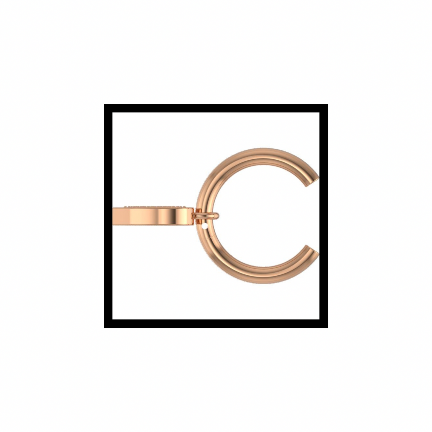 San Antonio Hearts in 10K Rose Gold with Champagne Diamond Pavé