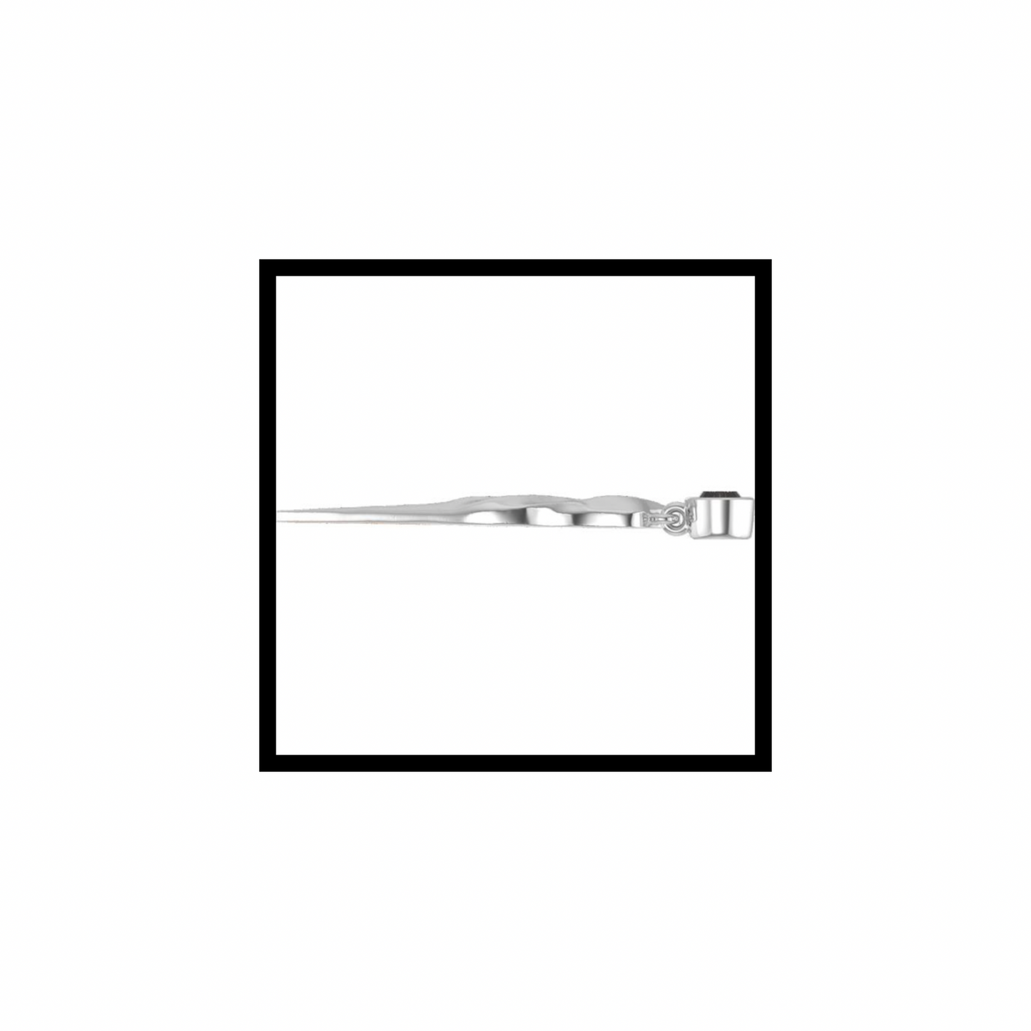 Tailwind Earrings Sculptural 10K White Gold with Rose-Gold Accent + Smoky Quartz