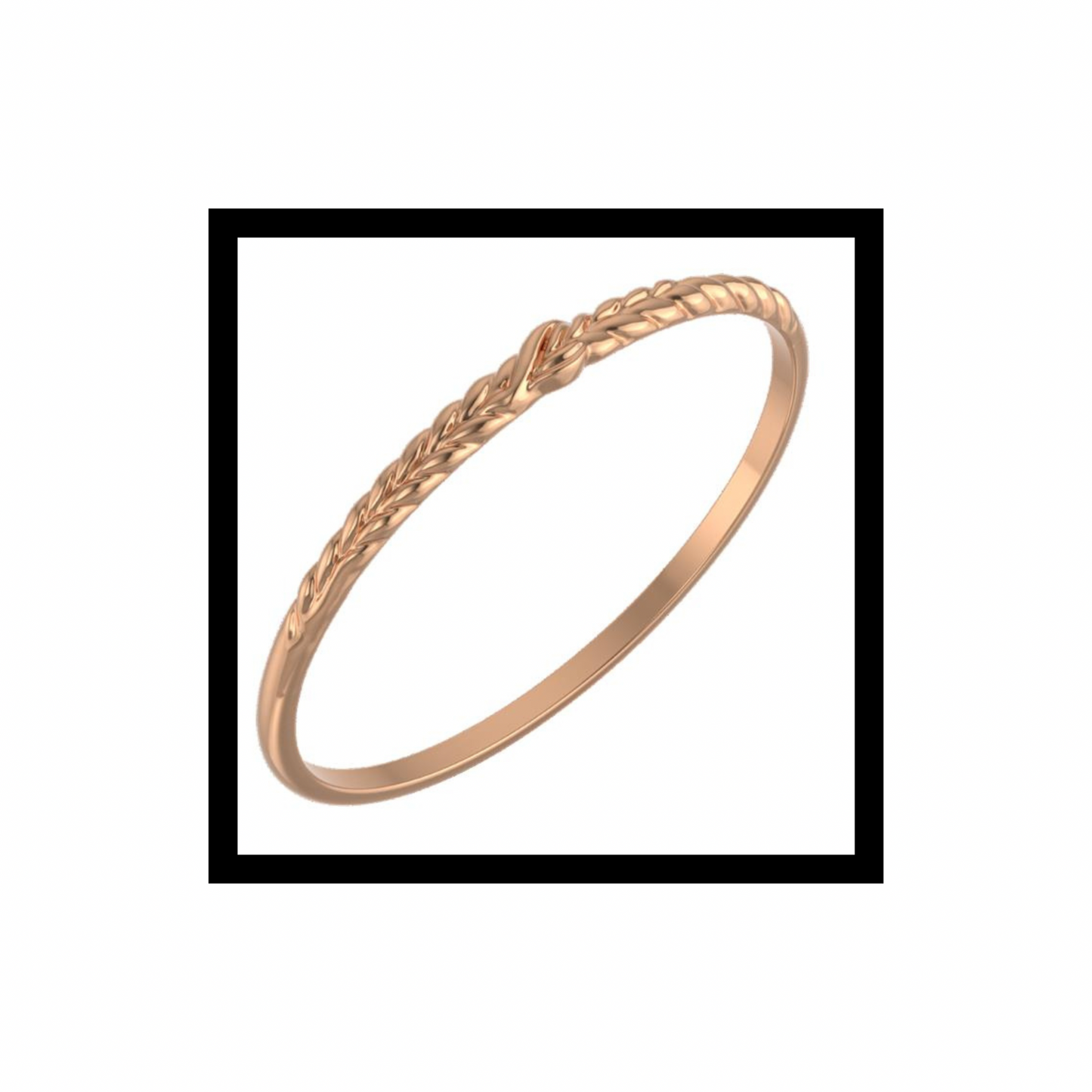 Panhandle Winter Wheat Bangle 10K Rose Gold