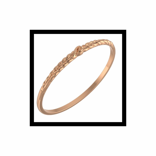 Panhandle Winter Wheat Bangle 10K Rose Gold