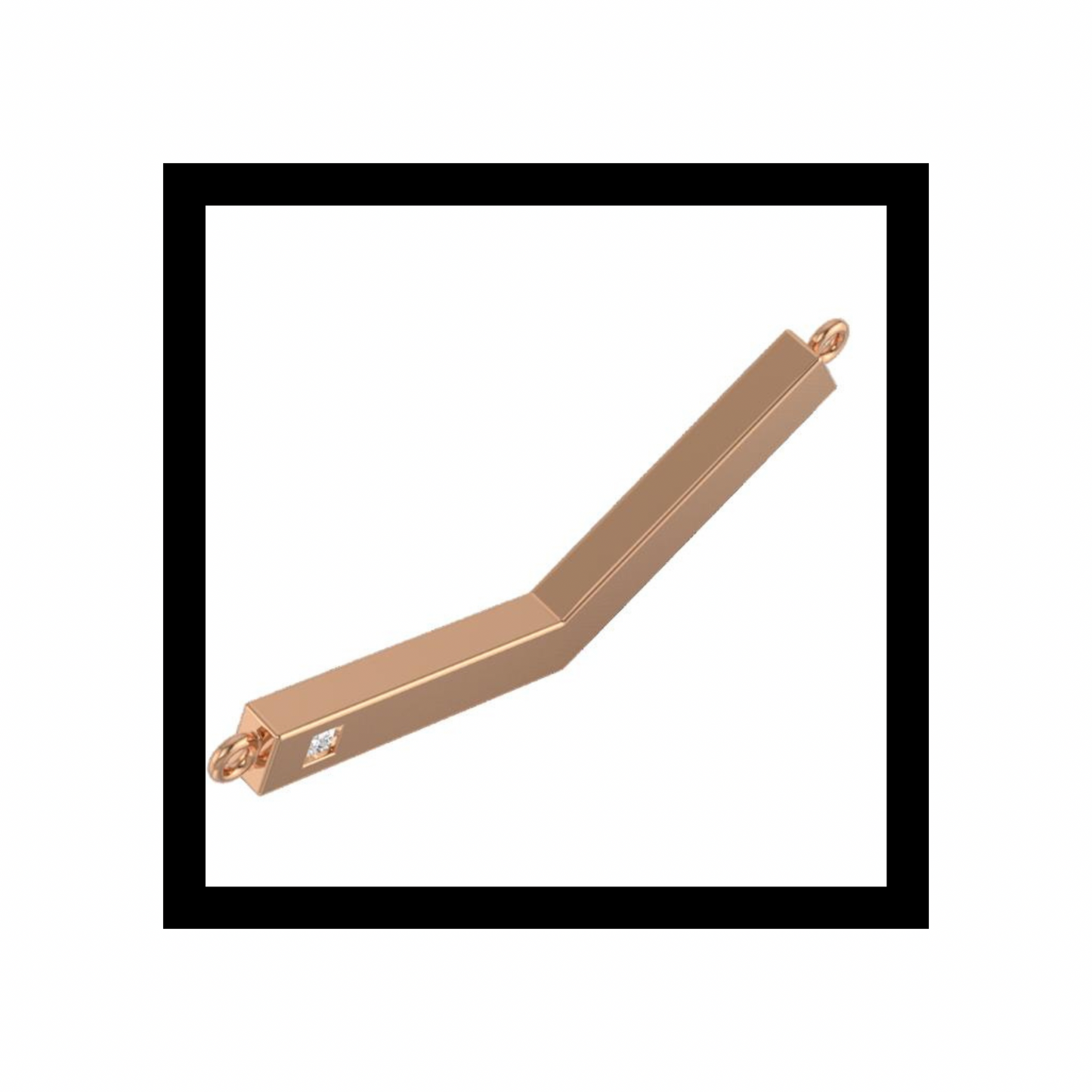 Santa Elena Pendant: 10K Yellow Gold + Champagne Diamond Accent